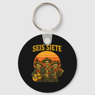 Seis Siete Funny 67 Meme Mexican Los Muertos Calav Key Ring