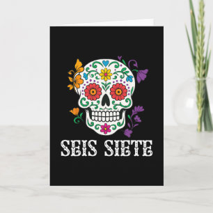 Seis Siete Mexican Los Muertos Calaveras Sugar Sku Card