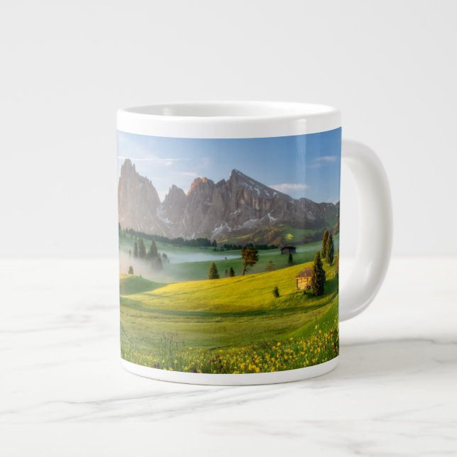 Seiser Alm, Dolomite Alps, Italy Large Coffee Mug (Front Right)
