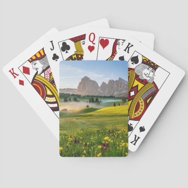 Seiser Alm, Dolomite Alps, Italy Playing Cards (Back)