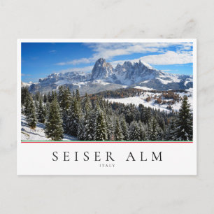 Seiser Alm, Italy in the snow in winter Postcard