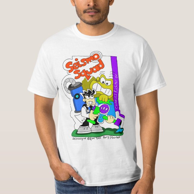 SeismoSquad (Charles Richter Jr.) T-Shirt (Front)