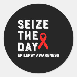 Seize The Day Epilepsy Awareness Classic Round Sticker