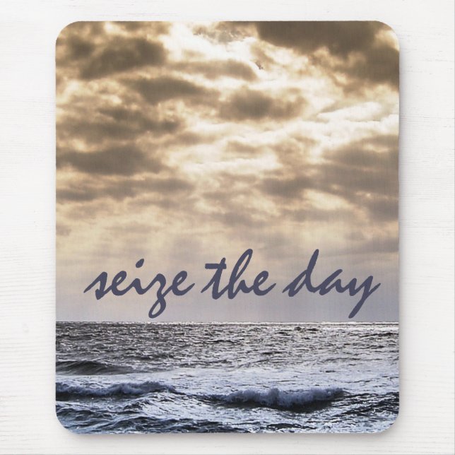Seize The Day, Inspirational, Mouse Mat (Front)