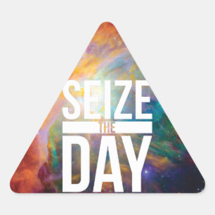 Seize the Day Nebula Triangle Sticker
