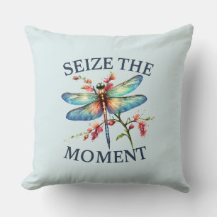 Seize The Moment - Artistic Dragonfly Cushion