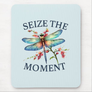 Seize The Moment - Artistic Dragonfly Mouse Mat