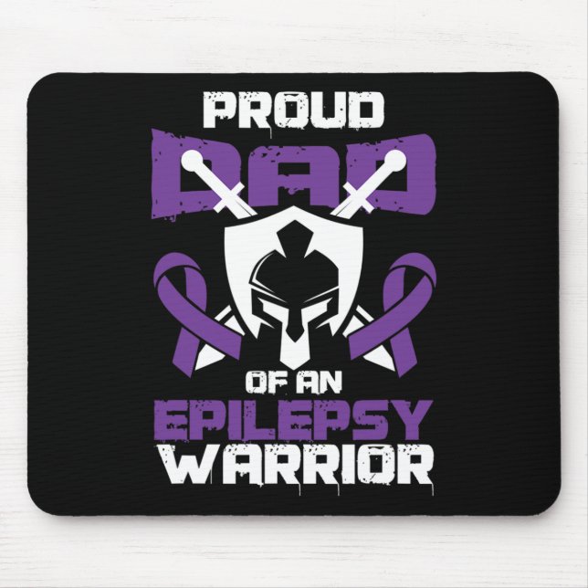 Seizure Disorder Awareness Proud Dad Of Epilepsy W Mouse Mat (Front)