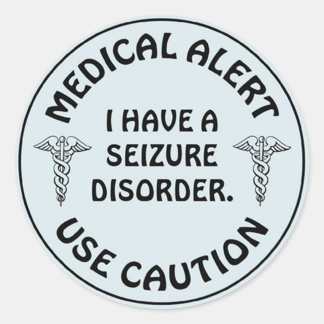 SEIZURE DISORDER CLASSIC ROUND STICKER (Front)