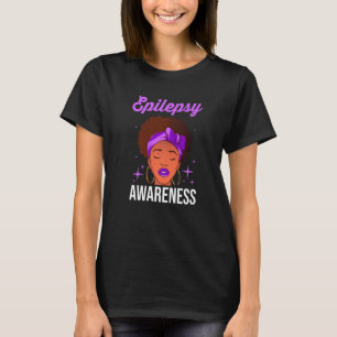 Seizure Disorder Purple Ribbon Epilepsy Awareness T-Shirt