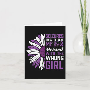 Seizures Purple Ribbon Epilepsy Awareness Epilepti Card