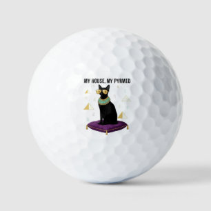 Sekhment Egyptian Cat Bastet - My House My Pyramid Golf Balls