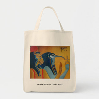 Sekhmet and Thoth grocery bag