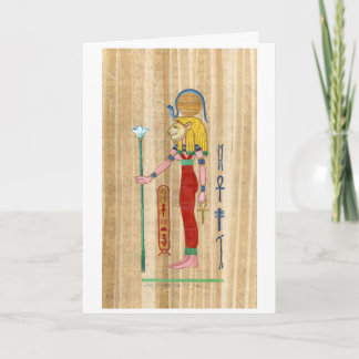 Sekhmet Papyrus Card
