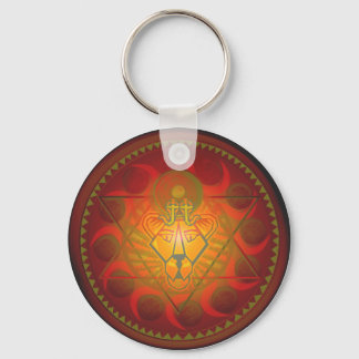 sekhmet solar hexagram key ring