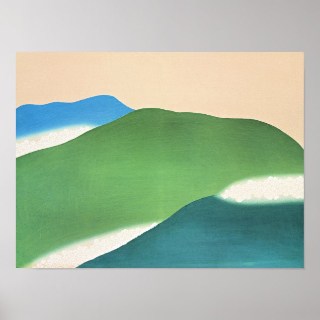 Sekka - Green Mountains, fine art painting, Poster (Front)