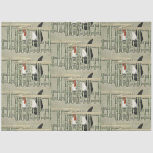 Sekka Roosters from Momoyogusa Japanese Art Tissue Paper