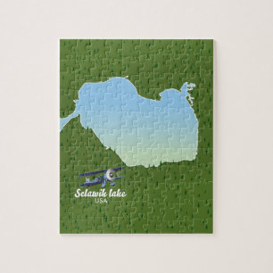 Selawik lake Alaska map Jigsaw Puzzle