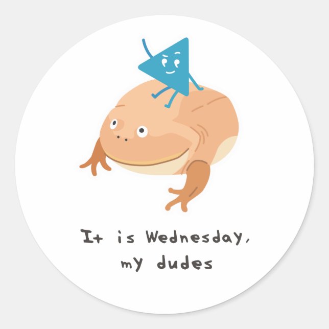 Selby and Wednesday Frog Classic Round Sticker (Front)