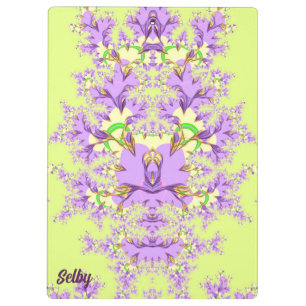 SELBY ~ Mauve, Yellow Green Floral Clipboard