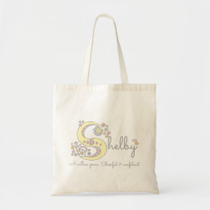 Selby name meaning personalised library bag