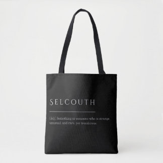 Selcouth word definition tote bag
