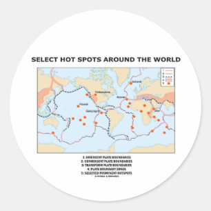 Select Hot Spots Around The World Classic Round Sticker