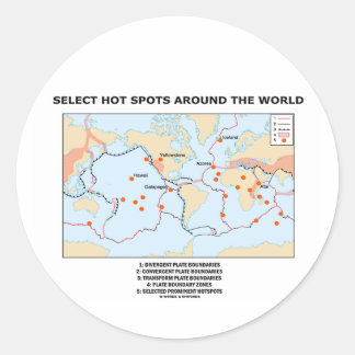 Select Hot Spots Around The World Classic Round Sticker