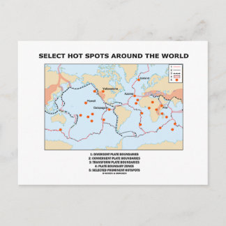 Select Hot Spots Around The World Postcard