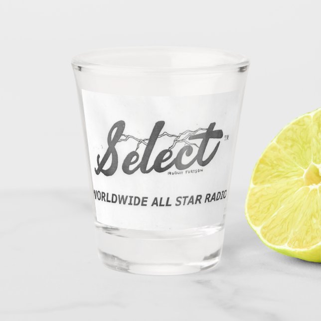 SELECT Worldwide All Star Radio Shot Glasses (Front)