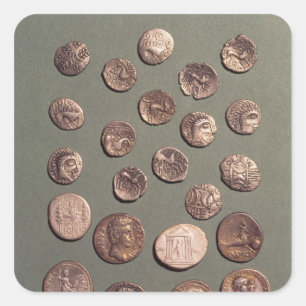 Selection Celtic and Roman coins found Square Sticker