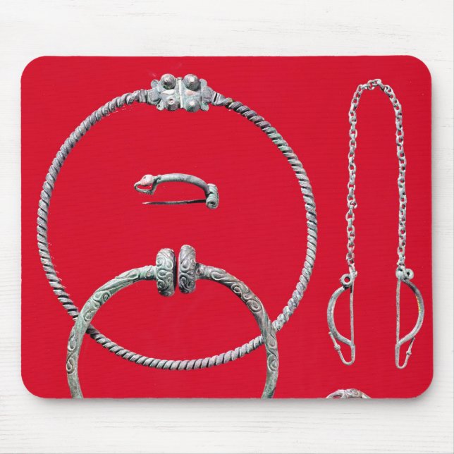Selection jewellery, including brooch mouse mat (Front)