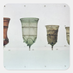 Selection of Frankish glasses, 4th-5th century Square Sticker