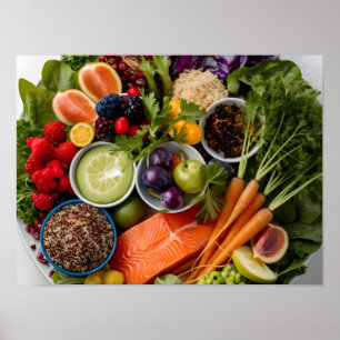 Selection of Heart-Healthy Foods Poster