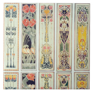 Selection of panel designs, plate IX from 'Modern Tile