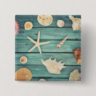 Selection Of Seashells 15 Cm Square Badge