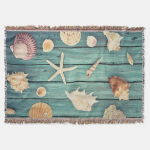 Selection Of Seashells Throw Blanket