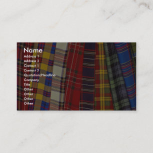 Selection of tartans business card