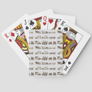 Selection of Vintage Cars for Motoring Playing Cards