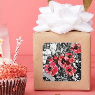 Selective Beauty - Anemone Blossoms Square Sticker