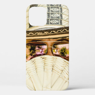 Selective focus photo of woman wearing aviator sun iPhone 12 case