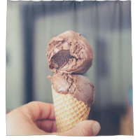 Selective focus photography of chocolate ice cream