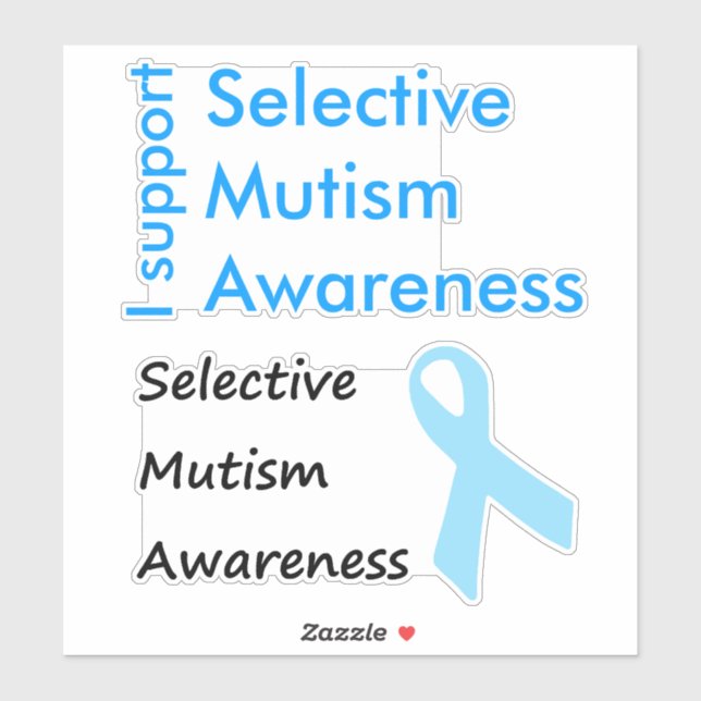Selective mutism awareness sticker (Sheet)