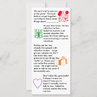 Selective Mutism Birthday Boy Flat Card