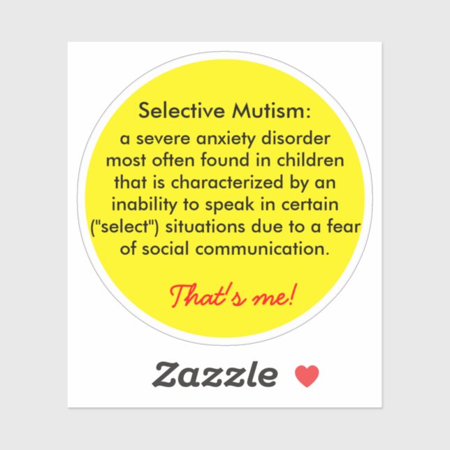 Selective Mutism Definition (Sheet)