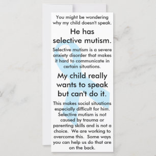 Selective Mutism Do's and Don'ts (male)