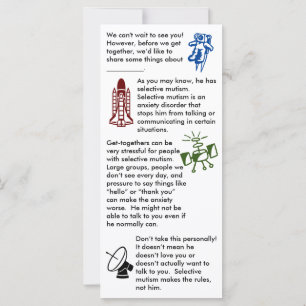 Selective Mutism Get Together Boy Flat Card