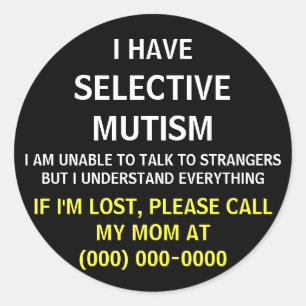 Selective Mutism Lost Sticker