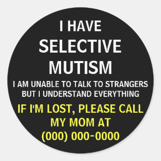 Selective Mutism Lost Sticker