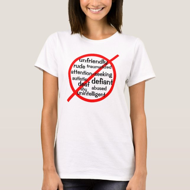 Selective Mutism not symbol T-Shirt (Front)